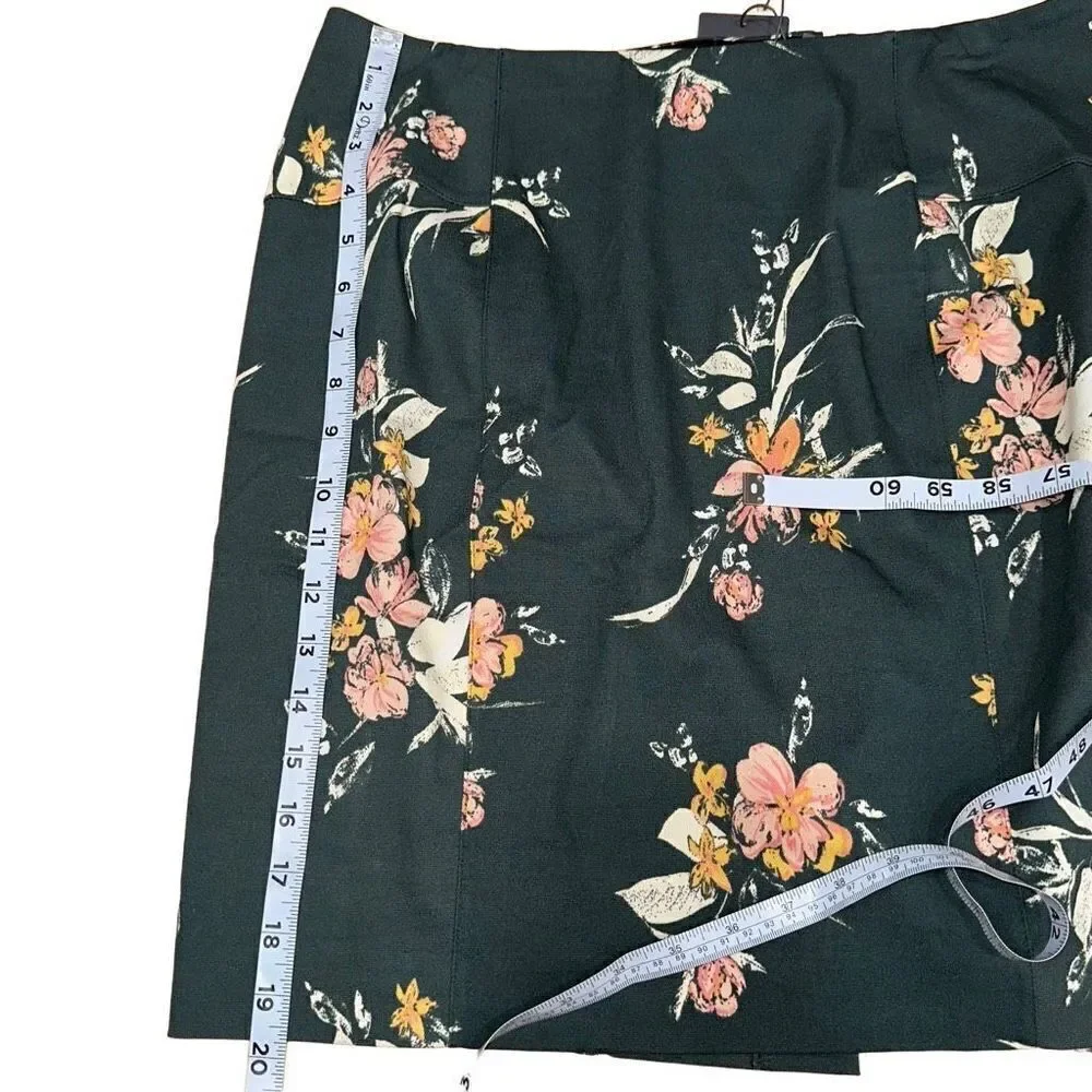 Lysse Charity Tropical Floral Pencil Skirt Stretch‎ Lined NWT XLP Modern Summer